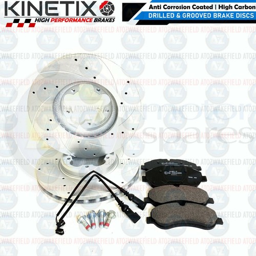 FOR FORD TRANSIT 2012- FRONT REAR DRILLED GROOVED SPORTS BRAKE DISCS PADS 288mm - Picture 4 of 8
