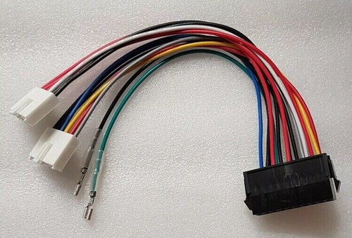 20 Pin ATX To 2 Port 6 Pin PSU AT Power Adapter Cable - 286 386 486 586 Computer - Picture 2 of 10