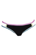 Hula Honey Black White Colorblocked Low-Rise Bikini Bottom S