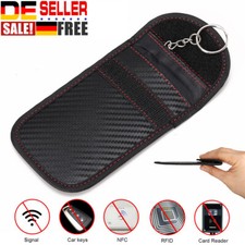 Auto Schlüssel Keyless Go Schutz RFID Funk Blocker Tasche Etui Hülle Carbon DE