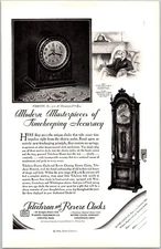 PRINT AD 1929 Telechron and Revere Clocks Vernon No 370 Prescott 6.75 x 10