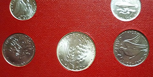 1972 VATICAN - OFFICIAL MINT BU SET (8) w/ SILVER 500 LIRE - POPE PAUL VI - Picture 6 of 7