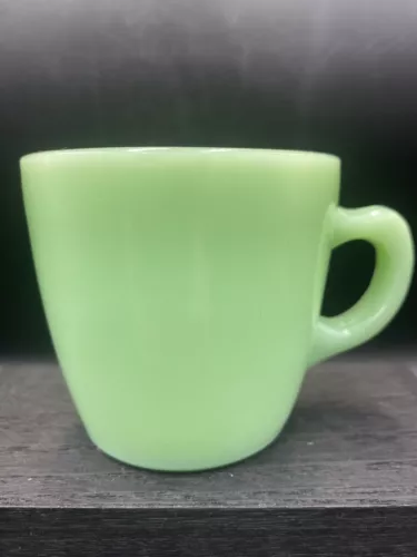 FIRE KING GREEN JADEITE C HANDLE RESTAURANT WARE TEA or COFFEE MUG