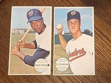 Lot (2 Different) 1964 Topps Giant Washington Senators Baseball Cards - NrMt