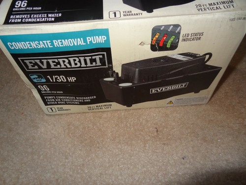 Everbilt T3521A condensate removal pump 1/30HP 96GPH,Max 20ft. vertical lift-Ope - Picture 7 of 8