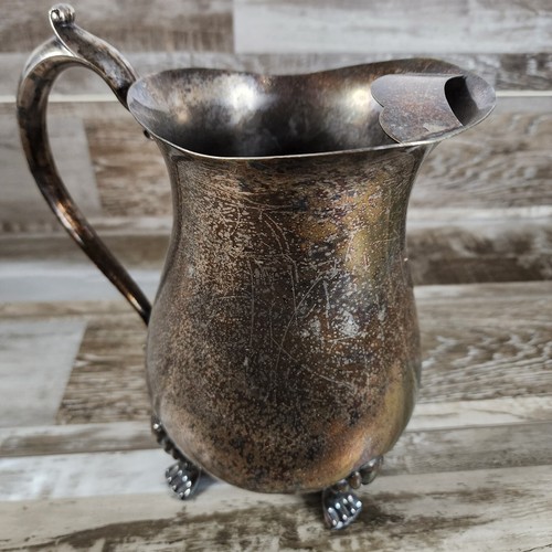Vintage Silberteller Leonard Silverplate Wasserkrug mit Fuß und Eislippe - Bild 4 von 10