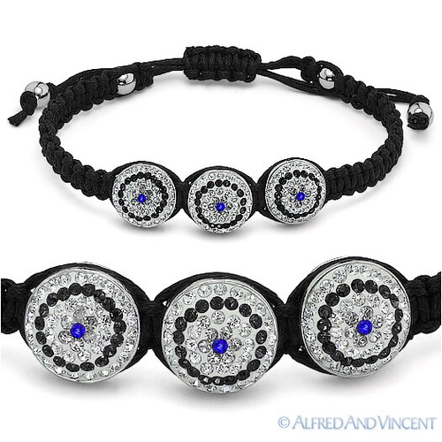 Evil Eye Turkish Nazar Greek Hamsa Judaica Kabbalah Charm Friendship Bracelet - Picture 2 of 8