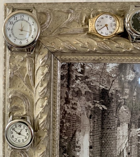 Orologio vintage cornice impreziosita originale fatto a mano gioielli unici Bling - Foto 6 di 8