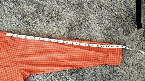 Cutter & Buck Herren kariert Langarm Knopfleiste orange groß Alligator bestickt  - Bild 9 von 9