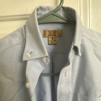 Boys Shirt Blue Dress, Long Sleeve, Class Club Gold Label, Size 5, See Pics