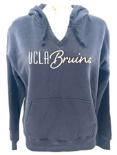 NEW UCLA Bruins Gear For Sports Black Big Cotton Hoodie Sweatshirt Women's M