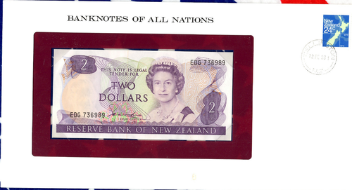 Banknoten aller Nationen Neuseeland 2 Dollars 1981 UNC P-170a EDG 736989 - Bild 1 von 3