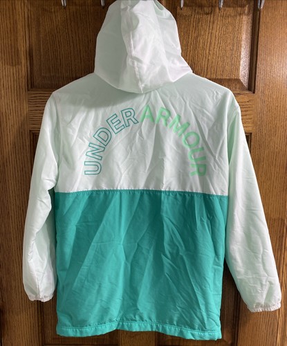 Under Armour Youth Unisex Size Large Hooded Windbreaker Jacket - Picture 6 of 7