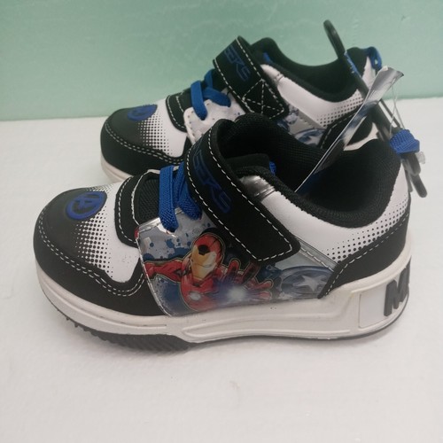 MARVEL Avengers Iron Man Sneakers Toddler Boys Light Up Size 8 New - Picture 3 of 14