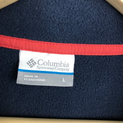 Columbia PFG Vest Men Large Blue Fleece Full Zip Performance Fishing Outdoors - Picture 5 of 15