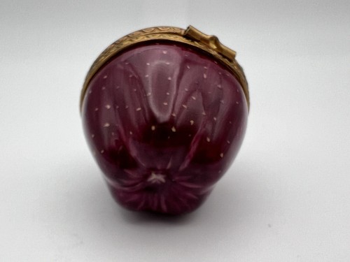 Rochard Limoges Apple Signed Peint Main Tobacco Trinket Box Retired Collector - Picture 9 of 13