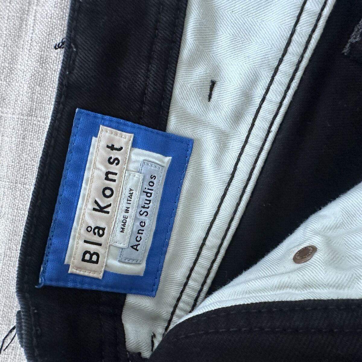 Acne Studios Bla Konst North Stay Black Slim Fit Denim Jean Acne Studios Bla Konst North Stay Black Slim Fit Denim Jean