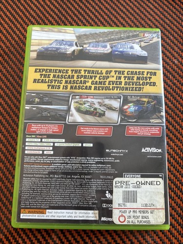 NASCAR The Game 2011 (Microsoft Xbox 360, 2011) with Manual - Tested clean disc! - Picture 3 of 3