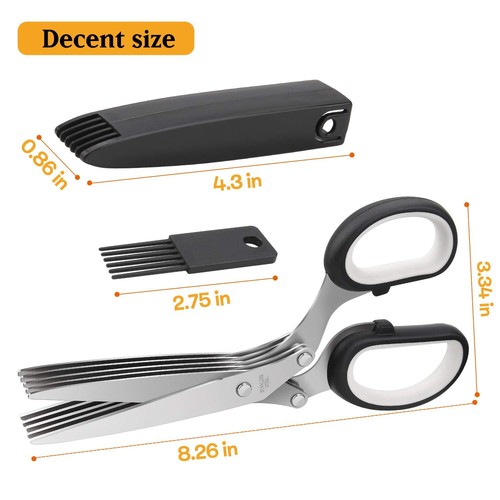 Stainless Steel Double Edged Salad Scissors for Chopped Salad Kitchen Tool - Picture 4 of 7