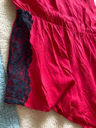 WORN ONCE Cosabella Brielle Red Black Lace Romper Sleep Lounge Sexy Pajama S - Picture 3 of 8