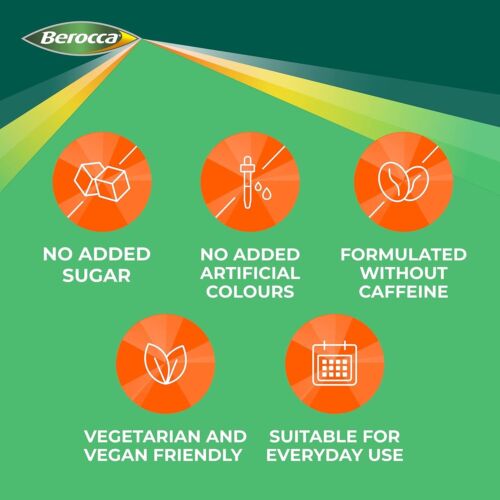 Berocca Energy Vitamin, Orange - 75 Effervescent Tablets | New Au Free Shipping - Picture 7 of 12