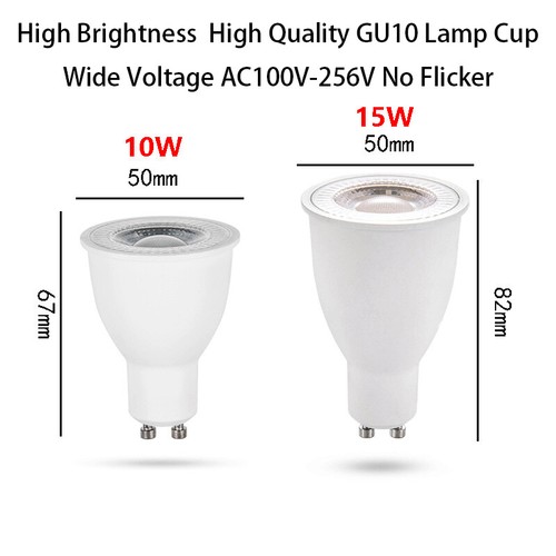 GU10 LED Spotlight Bulbs 7W 10W 15W 110V 220V Cool Warm Neutral White Light Lamp - Picture 23 of 24