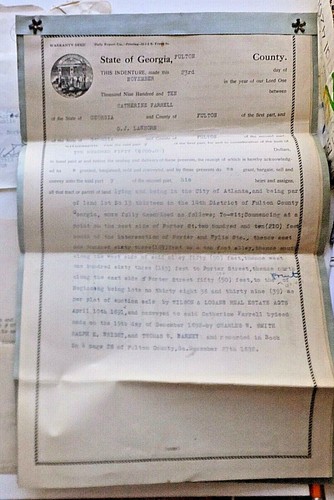1925 beglaubigte Kopie der Garantieurkunde von 1910. Fulton County, Georgia - Bild 1 von 4