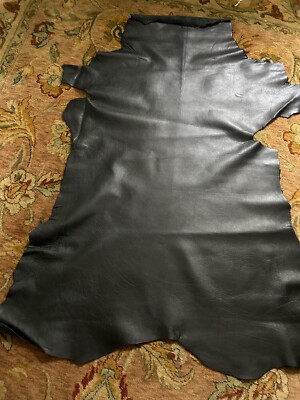 Premium Goatskin Nappa Soft Leather Hide Black 1.2 - 1.3mm Thickness
