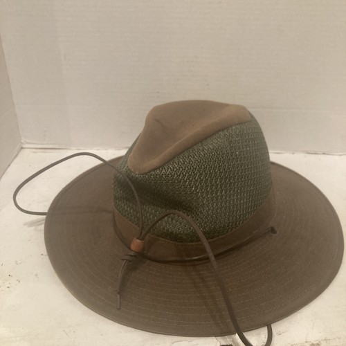 Orvis Oil Cloth Hat Sz Medium Waxed Safari Outdoors Hiking Fishing