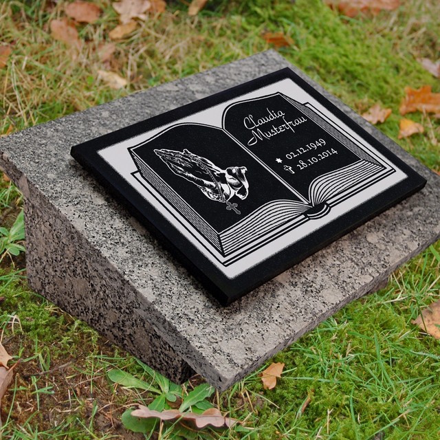 Granit Grabstein GRABPLATTE Grabmal Gedenkstein ► inkl. Gravur ◄ 40x30 cm - gg4s Granit Grabstein GRABPLATTE Grabmal Gedenkstein ► inkl. Gravur ◄ 40x30 cm - gg4s