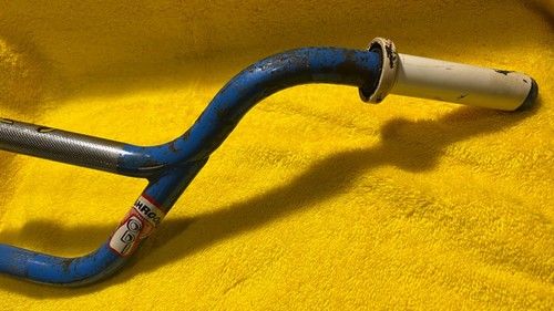 Vtg Mongoose Decade Freestyle Bars Old School BMX OG 1980s Knurl 27.5 in Blue - Picture 6 of 24