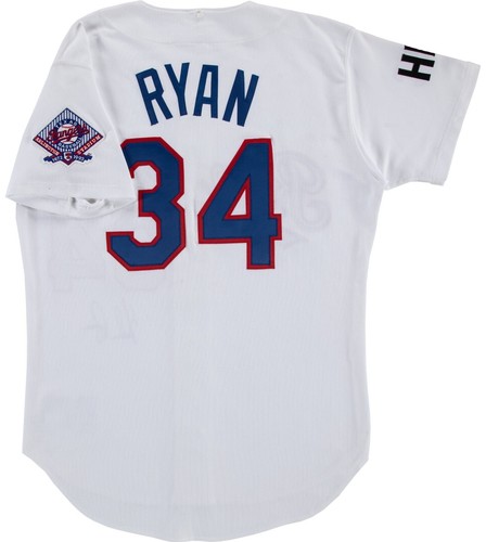 Nolan Ryan Signed 1993 Texas Rangers Russell Game Model Jersey Beckett COA - Picture 2 of 6