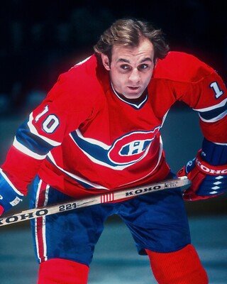 Guy Lafleur Mid Game Portrait Montreal Canadiens 8x10 NHL Vintage