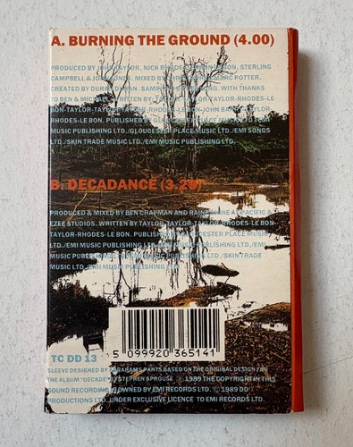 Duran Duran - Burning The Ground - Scarce 1989 UK 2 track cassette single - Picture 3 of 6