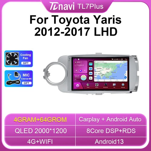 For Toyota Yaris 12-17 Car Radio GPS Navigation Android Multimedia Player Stereo - Picture 13 of 22
