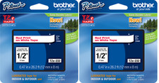 New Genuine Brother P-Touch TZe-232 2PK Red on White Tape Bag