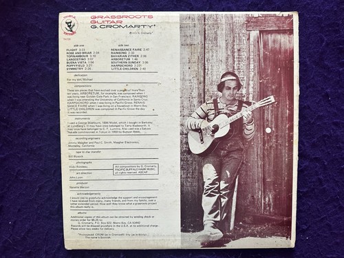 GEORGE CROMARTY Grassroots Guitar LP '73 PRIVATE Folk Psych plays VG+ - Imagen 6 de 6