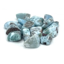 Larimar 1cm Tumblestone Healing Crystal - Freedom Peace Energy Stone