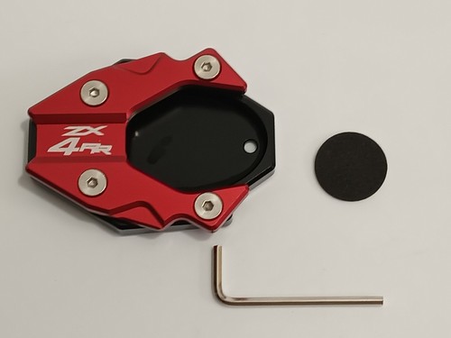 MotHeart Motorcycle Kickstand Pad For Kawasaki Ninja ZX-4RR 2023-2024 ZX4RR Red - Bild 8 von 14