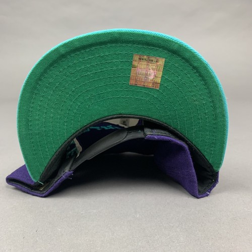 Charlotte Hornets Hat Cap Snapback White Teal New Era 9FIFTY Vintage Logo Used - Picture 4 of 6
