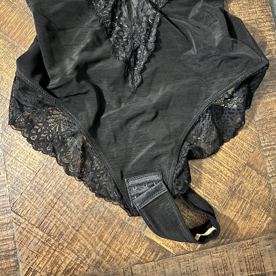 Popilush Lace Shapewear Bodysuit Tummy Control Corset Tops V Neck Thong