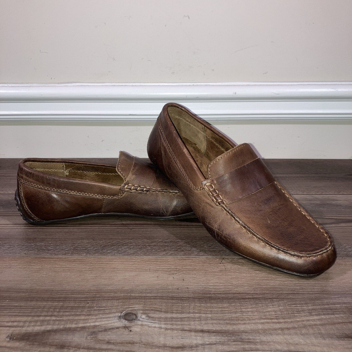 Born Men\'s Brown Leather Loafers Sz 9.5.  NWOB. Box34 Amazon.com | BORN - Mens - Belford | Loafers & Slip-Ons main image 3