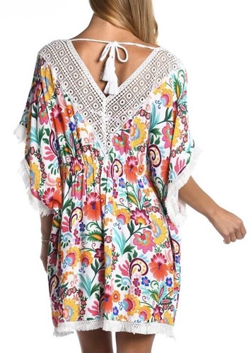 Sunshine 79 womens Short Sleeve Tunic Cover Up Dress Swimwear Cover Up Size L/XL - Picture 2 of 12
