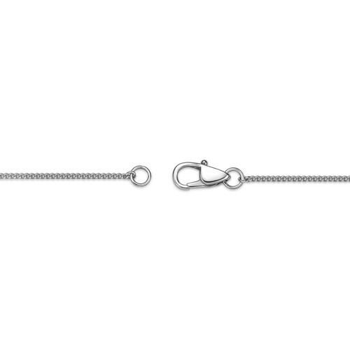 1/2 Carat Lab Grown Diamond Curved Bar Necklace for Women in 10K White Gold - Picture 3 of 3
