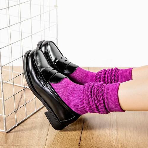 Slouch Scrunchy Boot Stacked Loose Colorful Sock High Women Casual Knee Socks - Picture 9 of 26