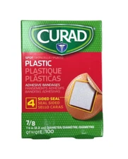 Curad Plastic SPOT ROUND Bandages 7/8 inch diameter 100ct