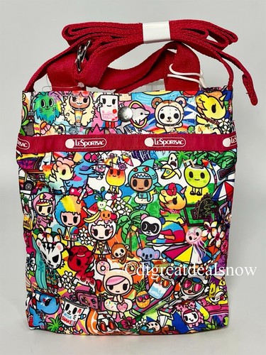 LeSportsac Tokidoki Mini Borsa Vacanza Al Mare 1162 E888 - Picture 12 of 14