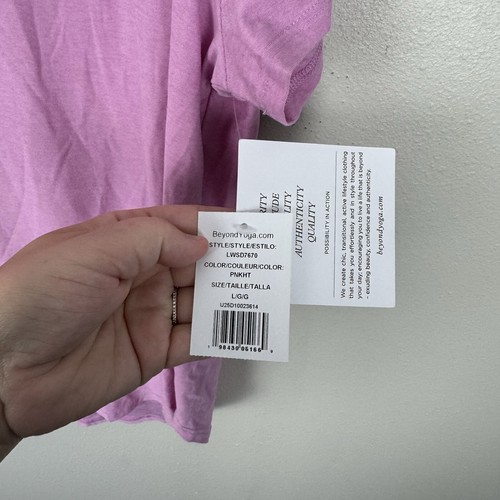 Beyond Yoga On the Down Low T-Shirt Featherweight Gr. L Pink Heather LWSD7670 - Bild 4 von 6