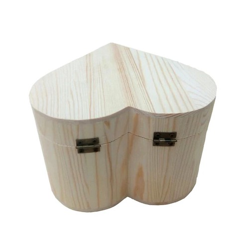 Professional Heart Shaped Wooden Box Retro Wood Packing Heart Box Storage Box Cr - Picture 6 of 8