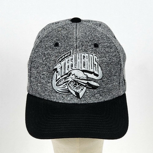 Idaho Steelheads ECHL Gray/Black Embroidered Zephyr Polyester Hat Size L/XL